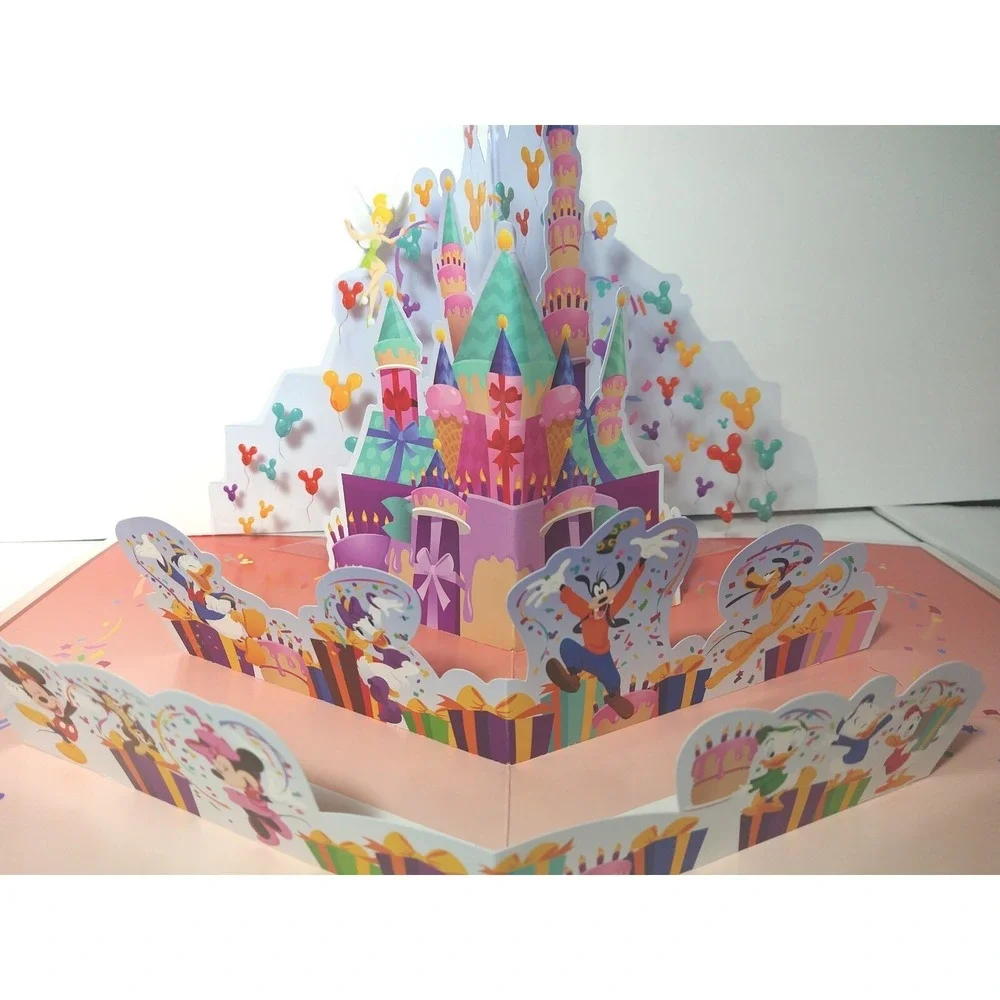 Vintage 3-D Pop Up Card / Decoration-Disney's Tinkerbell Pop Up Castle